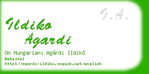 ildiko agardi business card